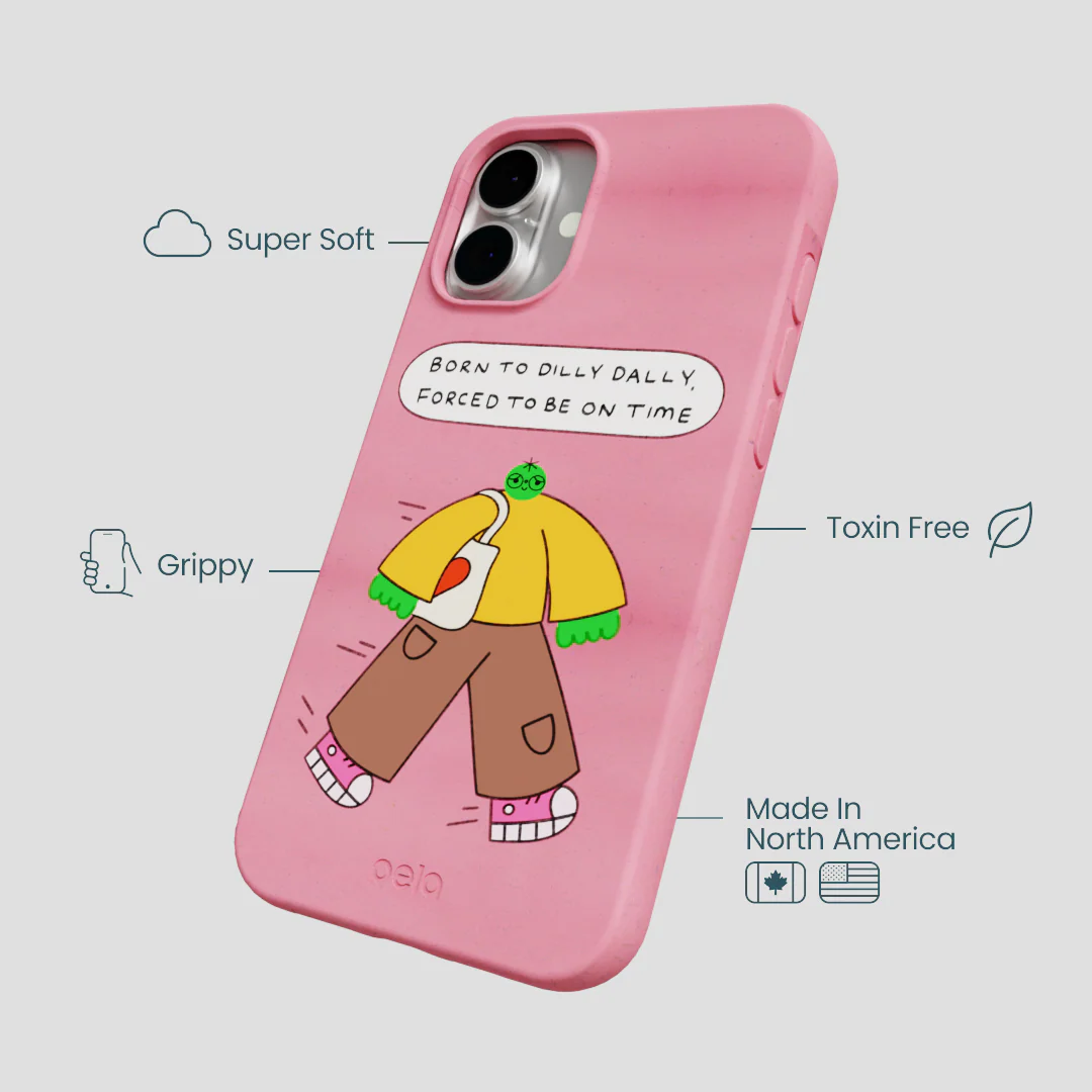 Bubblegum Pink Dilly Dally iPhone 16 Plus Case - Image 4