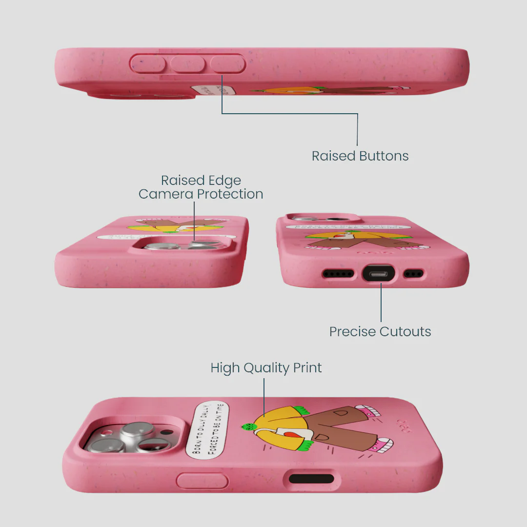 Bubblegum Pink Dilly Dally iPhone 16 Pro Case - Image 3