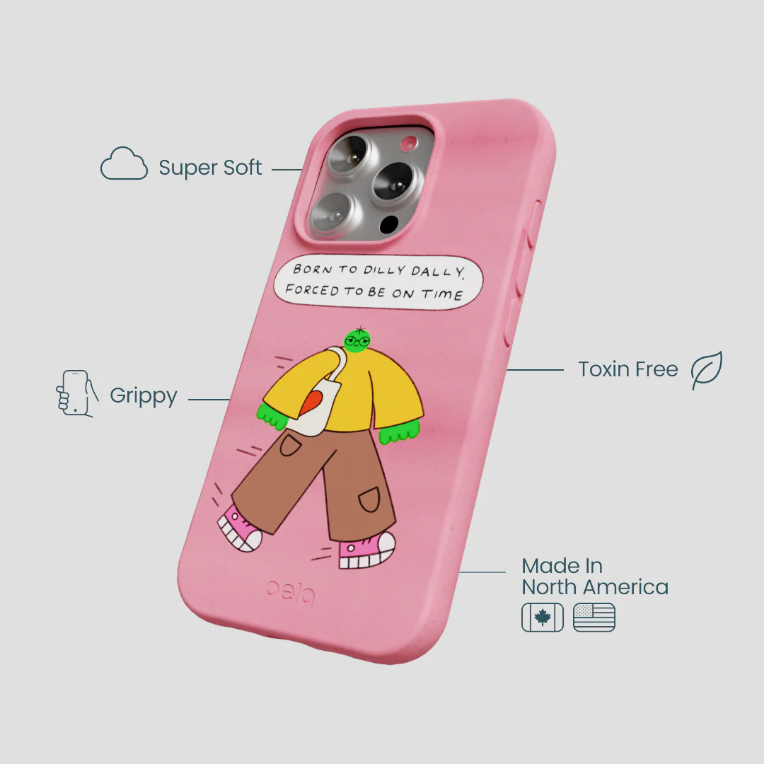Bubblegum Pink Dilly Dally iPhone 16 Pro Case - Image 4