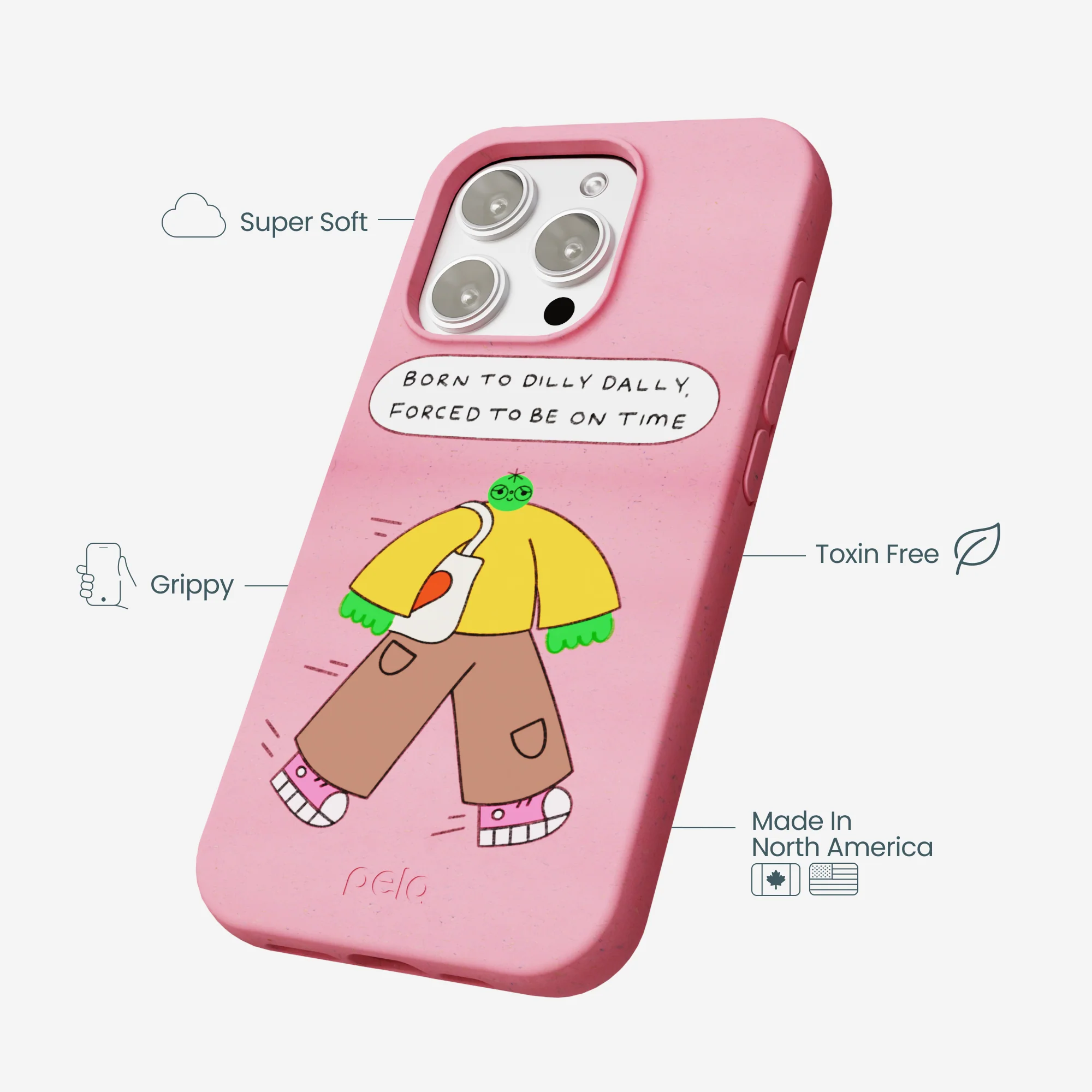 Bubblegum Pink Dilly Dally iPhone 16 Pro Max Case - Image 4