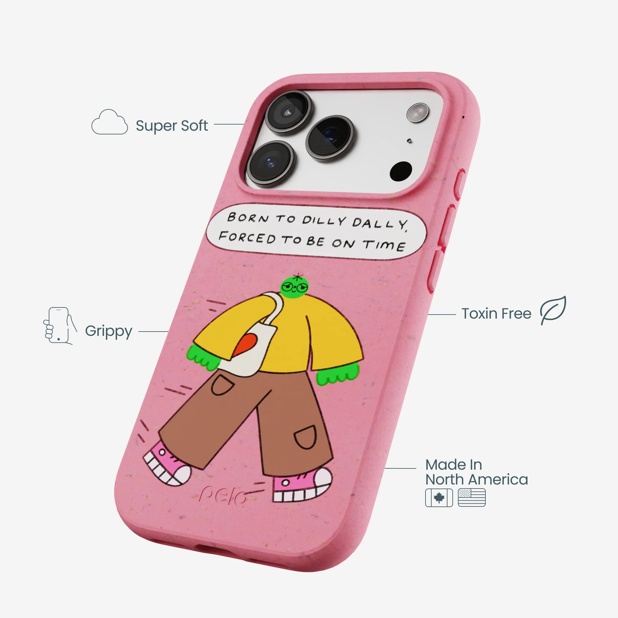 Bubblegum Pink Dilly Dally iPhone 17 Pro Case - Image 4