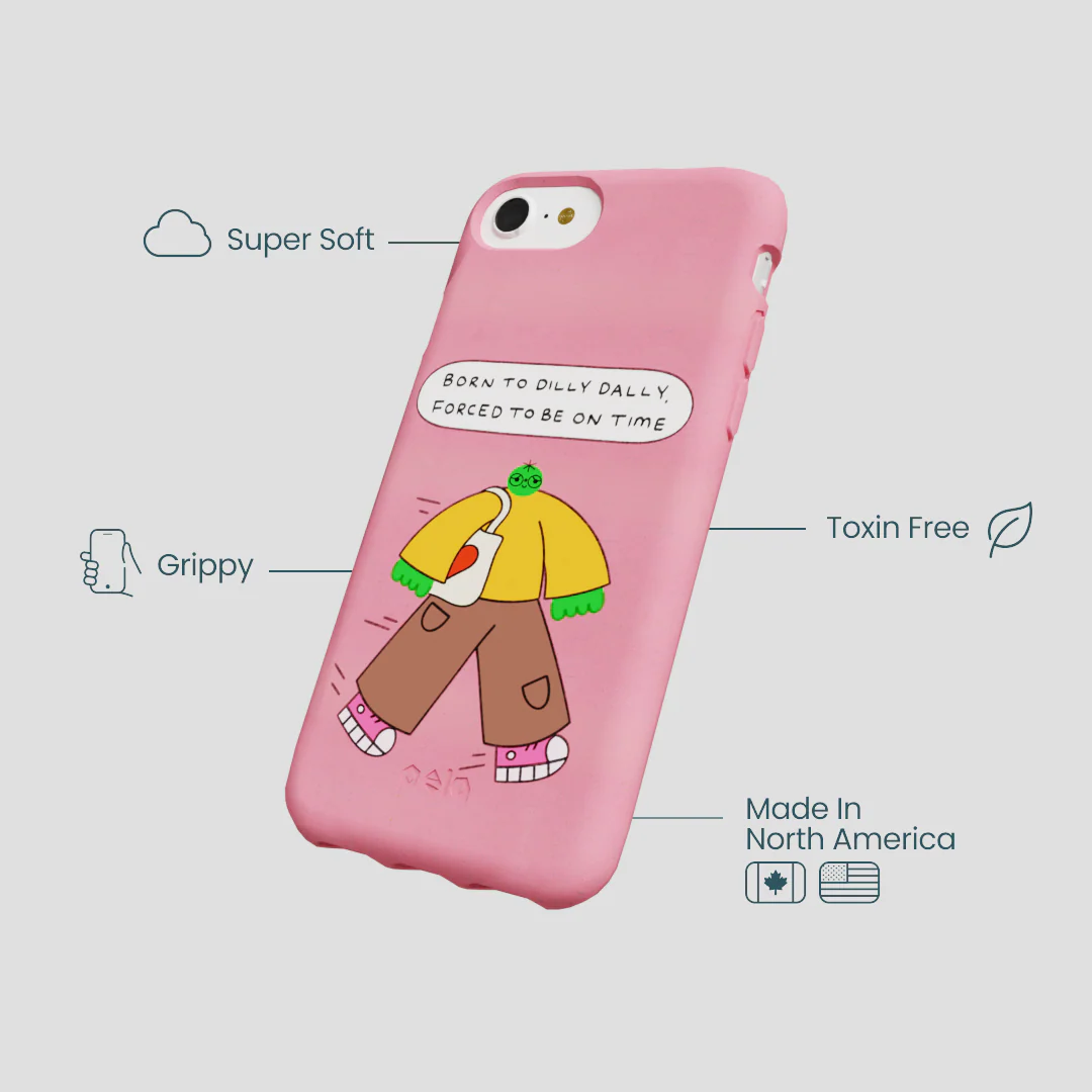 Bubblegum Pink Dilly Dally iPhone 6/6s/7/8/SE Case - Image 4
