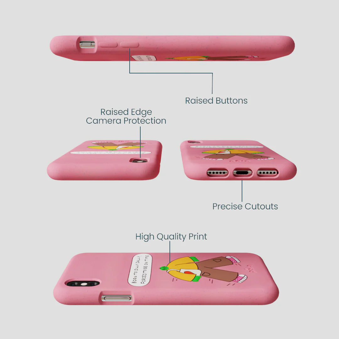 Bubblegum Pink Dilly Dally iPhone XR Case - Image 3