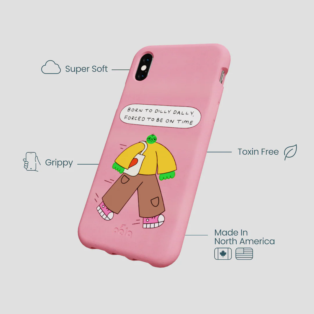 Bubblegum Pink Dilly Dally iPhone XR Case - Image 4