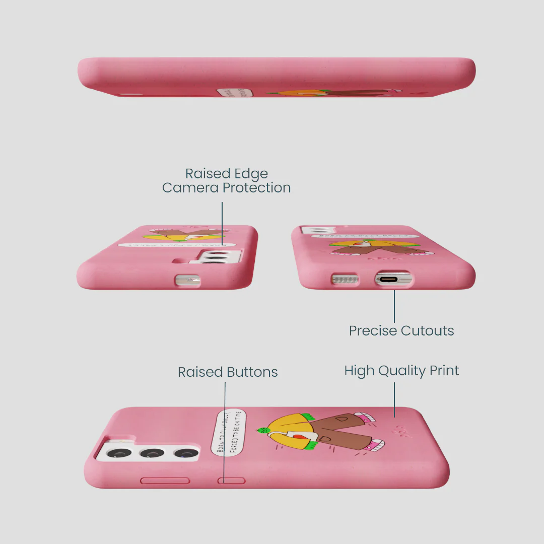 Bubblegum Pink Dilly Dally Samsung Galaxy S22 Case - Image 3