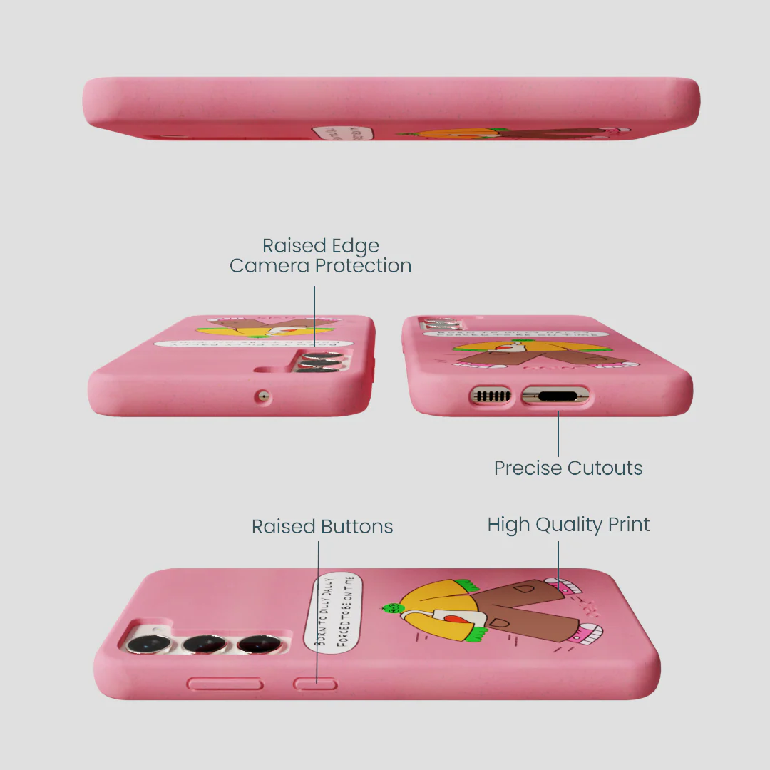 Bubblegum Pink Dilly Dally Samsung Galaxy S24+(Plus) Case - Image 3