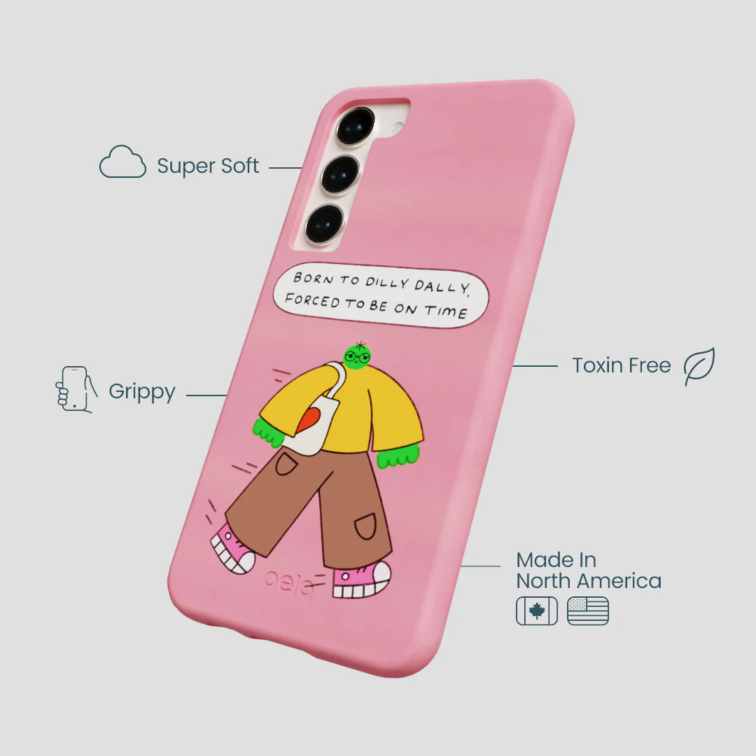Bubblegum Pink Dilly Dally Samsung Galaxy S24+(Plus) Case - Image 4