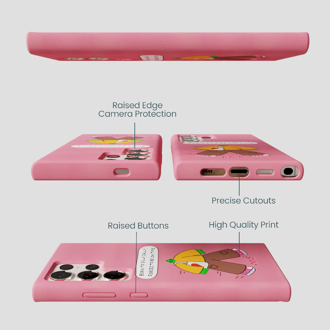 Bubblegum Pink Dilly Dally Samsung Galaxy S24 Ultra Case - Image 3