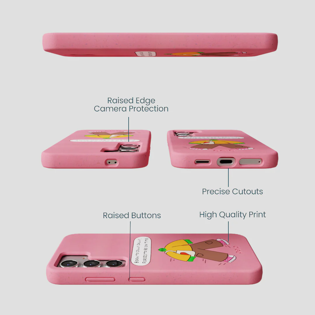 Bubblegum Pink Dilly Dally Samsung Galaxy S25 Case - Image 3