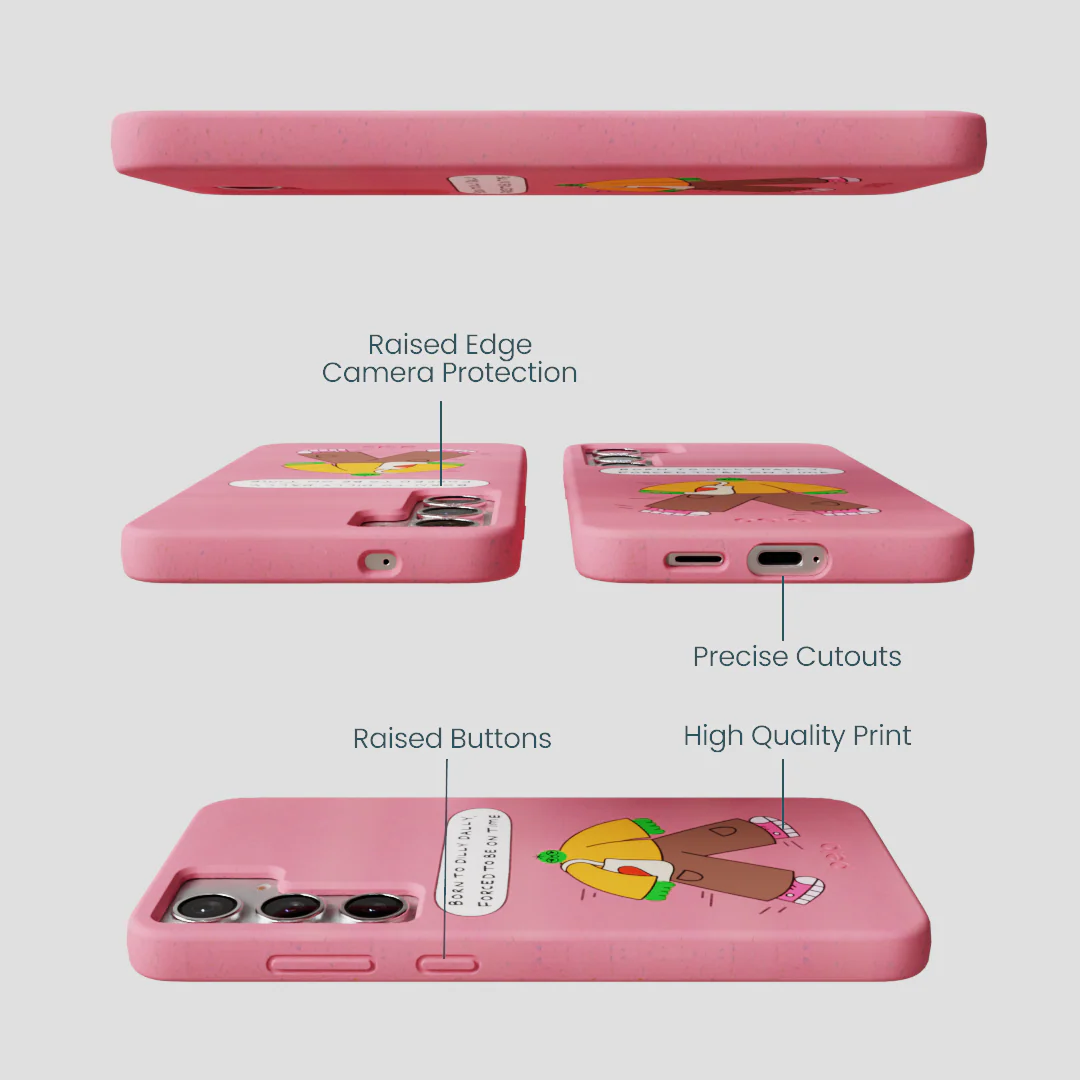 Bubblegum Pink Dilly Dally Samsung Galaxy S25+(Plus) Case - Image 3
