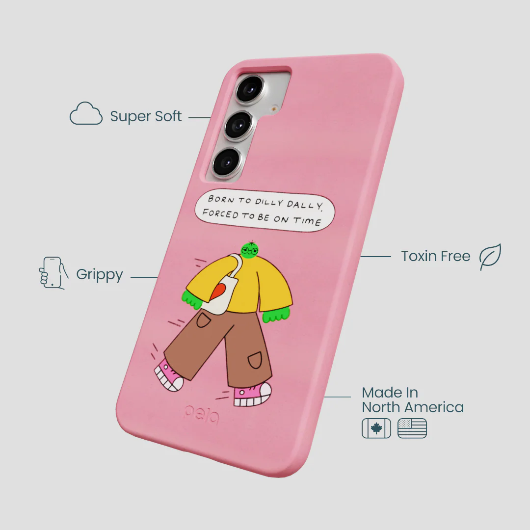 Bubblegum Pink Dilly Dally Samsung Galaxy S25+(Plus) Case - Image 4