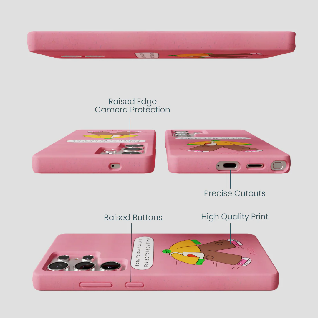 Bubblegum Pink Dilly Dally Samsung Galaxy S25 Ultra Case - Image 3