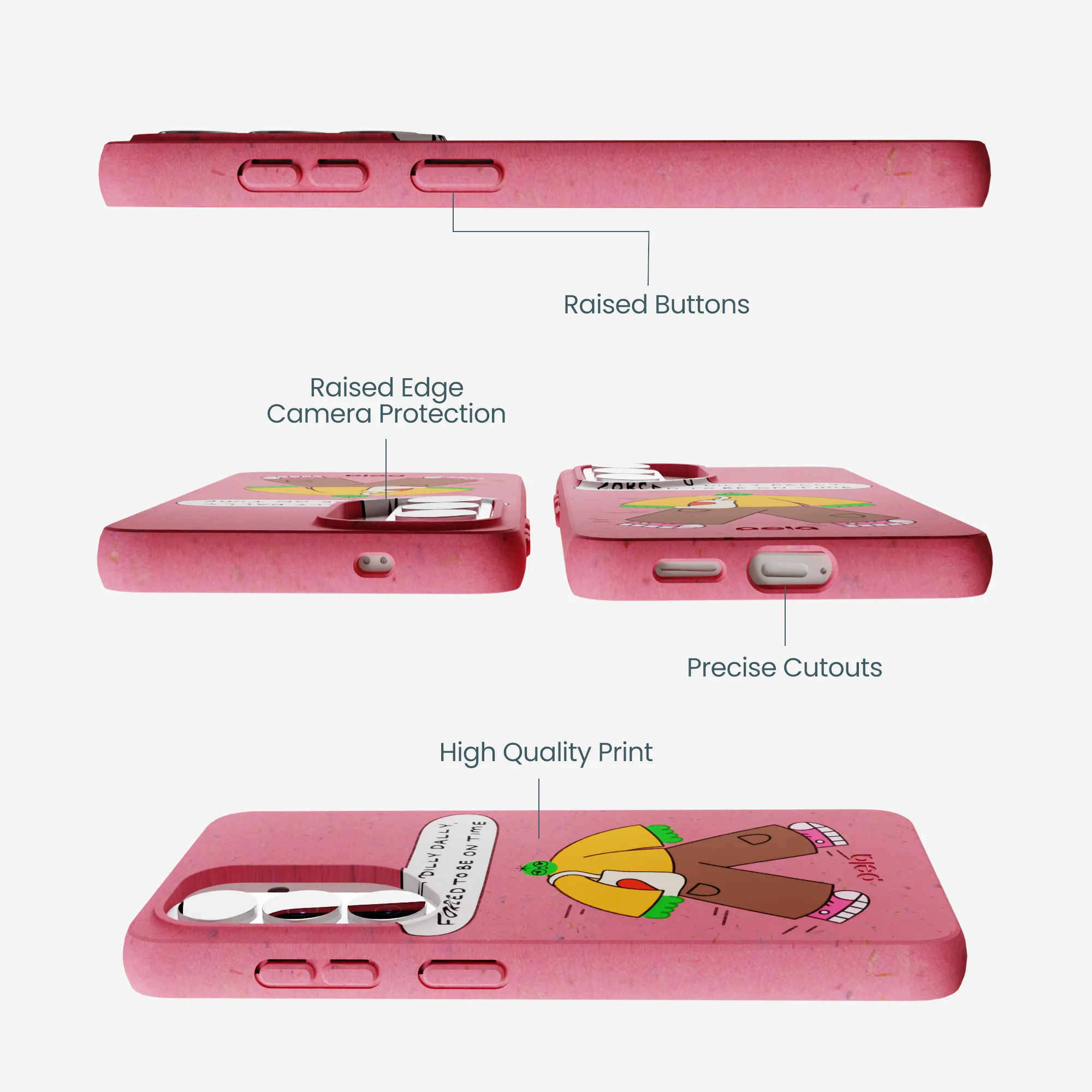 Bubblegum Pink Dilly Dally Samsung Galaxy S26 Case - Image 3