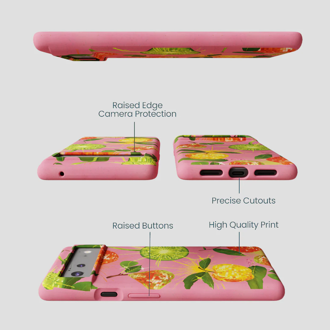Bubblegum Pink Disco Fruity Google Pixel 6a Case - Image 3