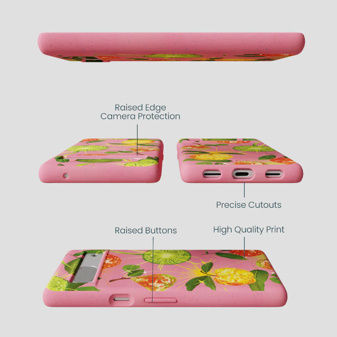 Bubblegum Pink Disco Fruity Google Pixel 7 Case - Image 3