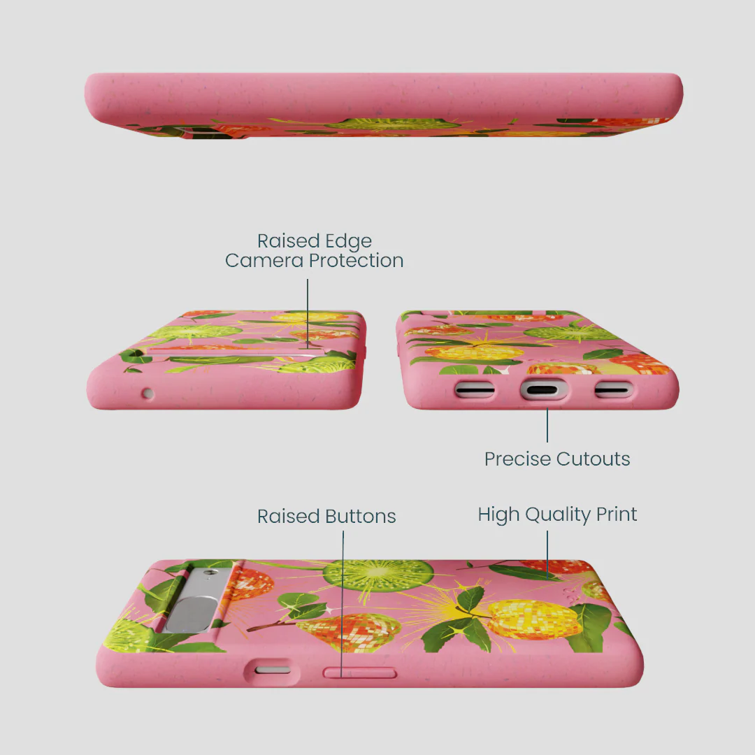 Bubblegum Pink Disco Fruity Google Pixel 7a Case - Image 3
