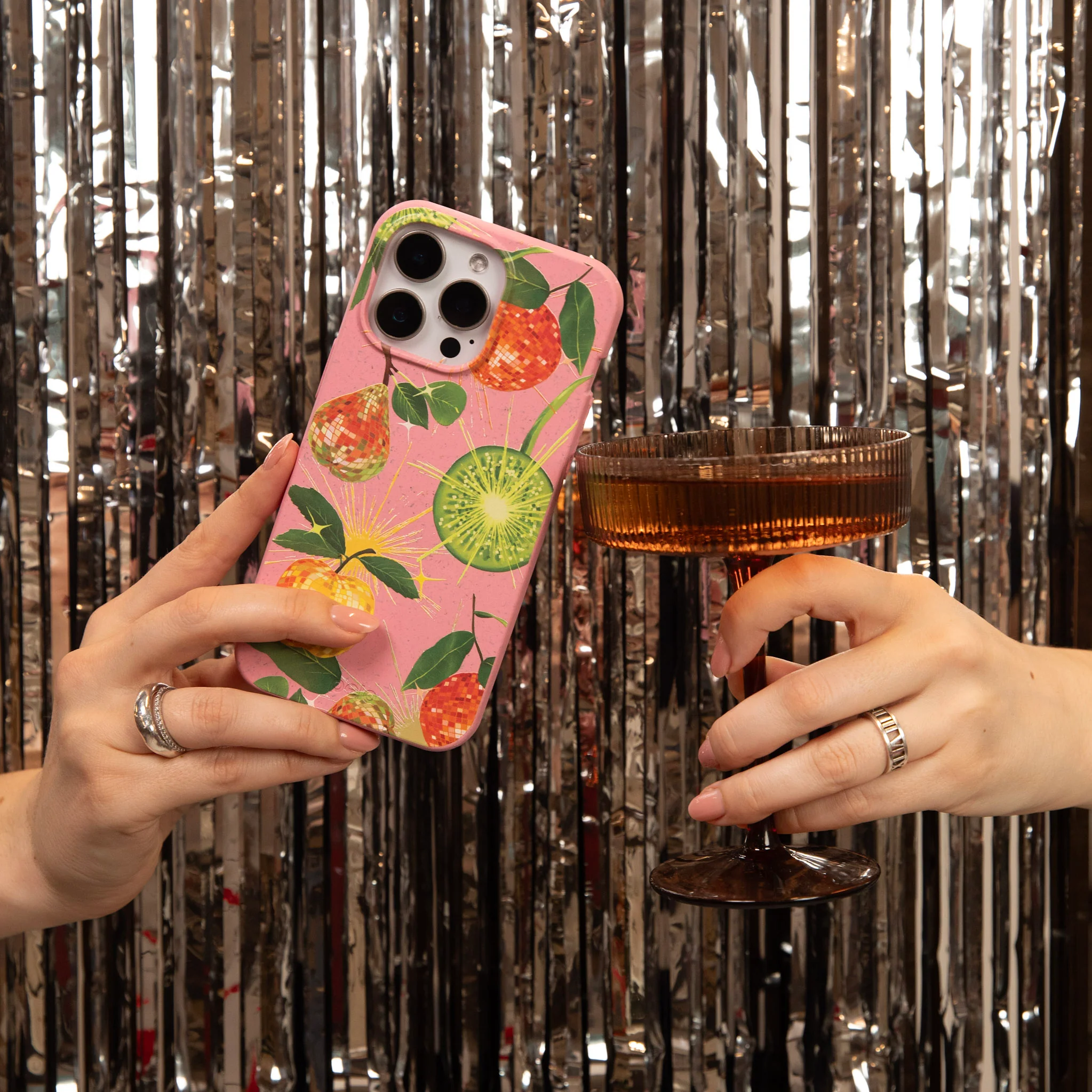 Bubblegum Pink Disco Fruity iPhone 12/ iPhone 12 Pro Case - Image 6
