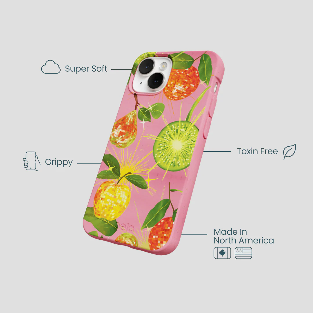 Bubblegum Pink Disco Fruity iPhone 13 Mini Case - Image 4