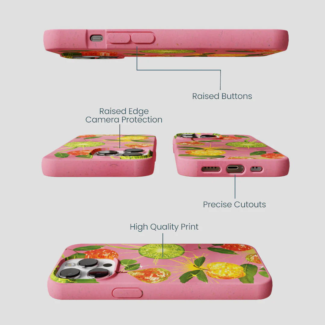 Bubblegum Pink Disco Fruity iPhone 13 Pro Case - Image 3