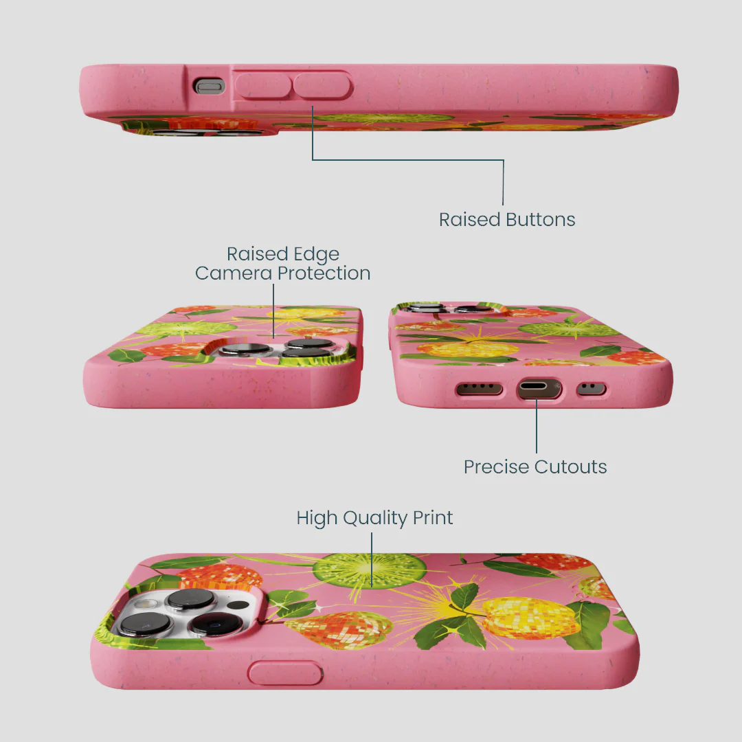 Bubblegum Pink Disco Fruity iPhone 13 Pro Max Case - Image 3