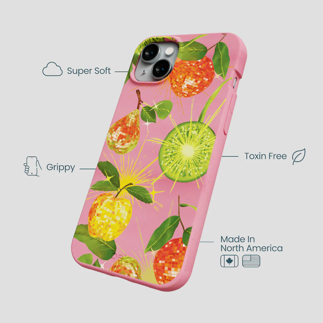 Bubblegum Pink Disco Fruity iPhone 14 Plus Case - Image 4