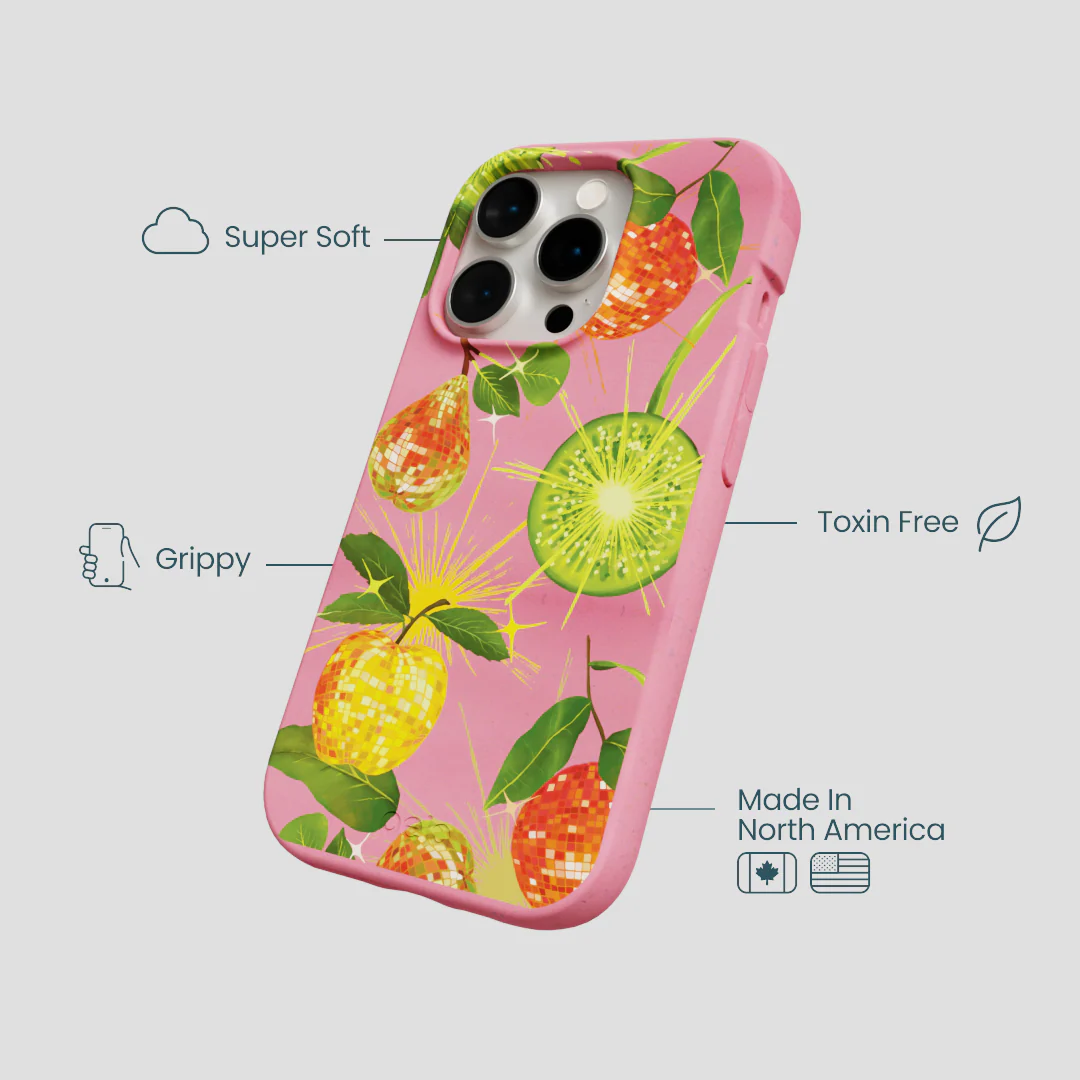 Bubblegum Pink Disco Fruity iPhone 14 Pro Case - Image 4
