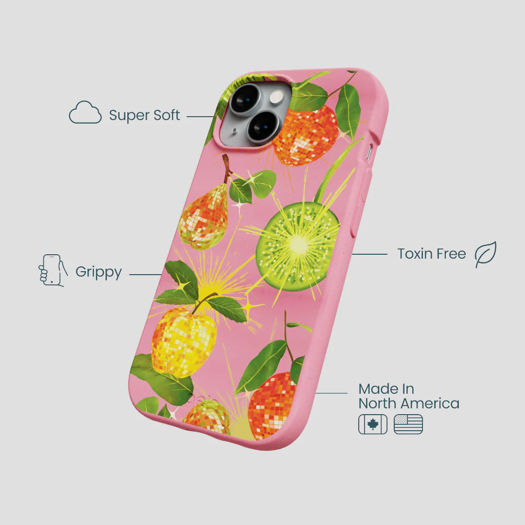 Bubblegum Pink Disco Fruity iPhone 15 Case - Image 4