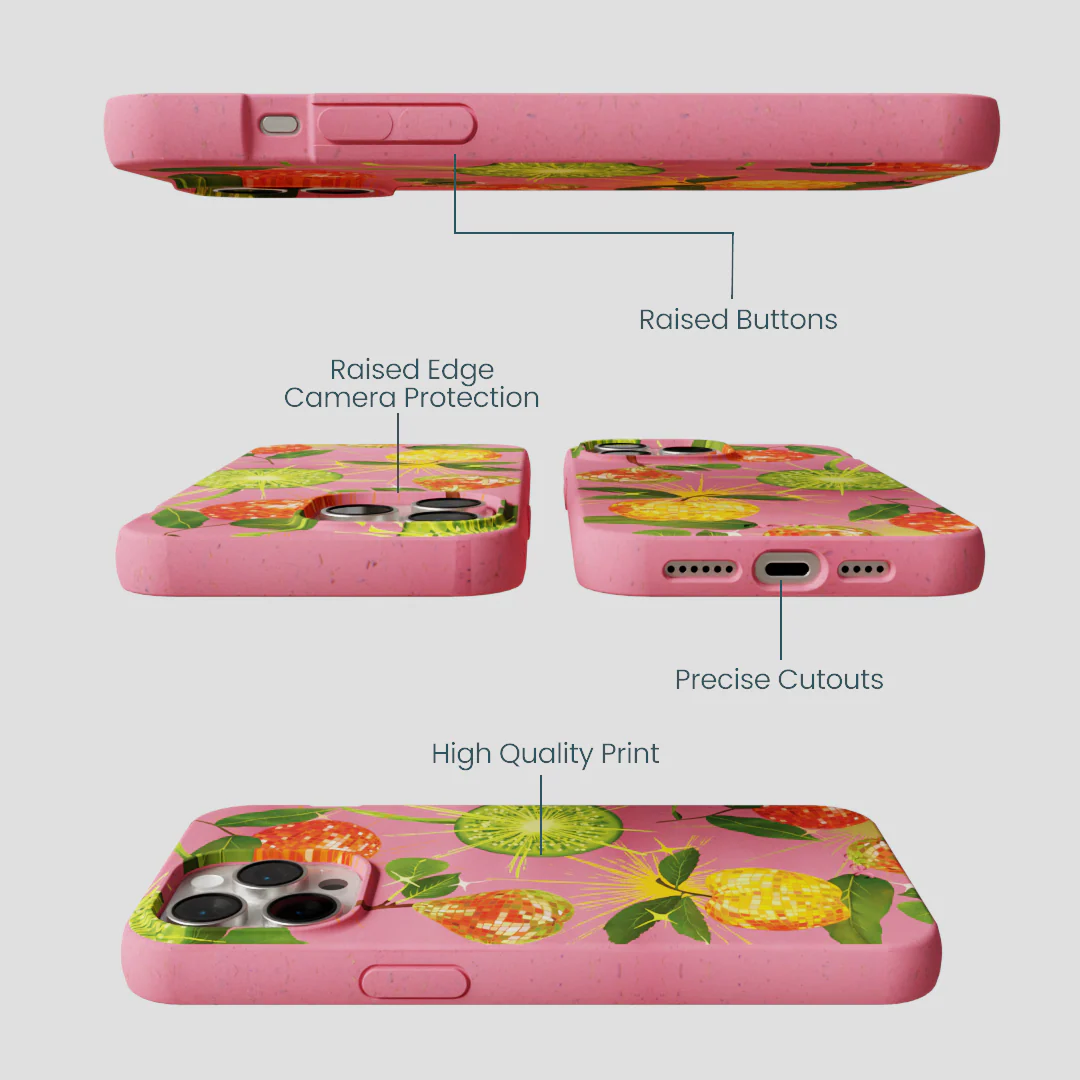 Bubblegum Pink Disco Fruity iPhone 15 Pro Max Case - Image 3