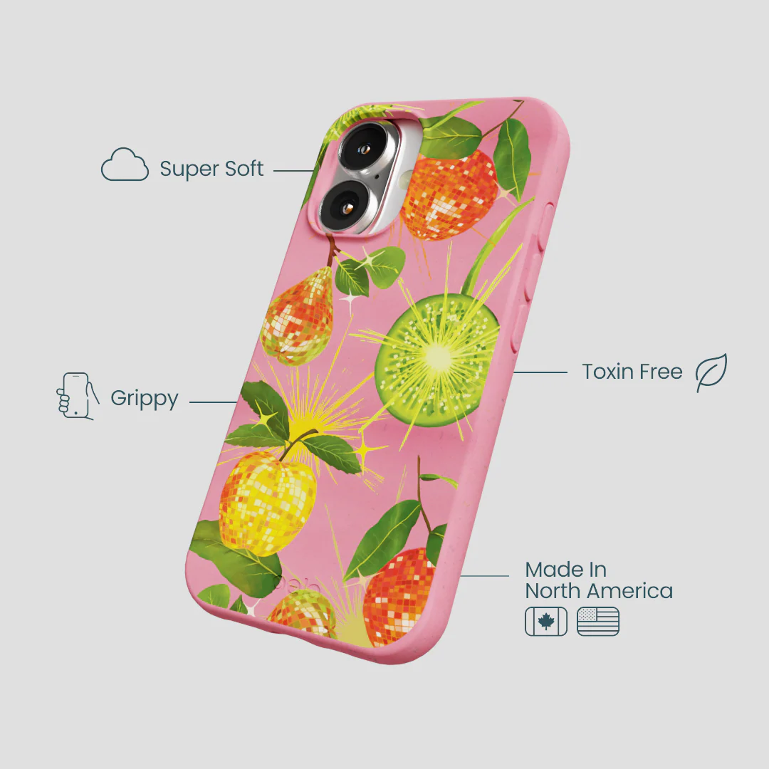 Bubblegum Pink Disco Fruity iPhone 16 Case - Image 4