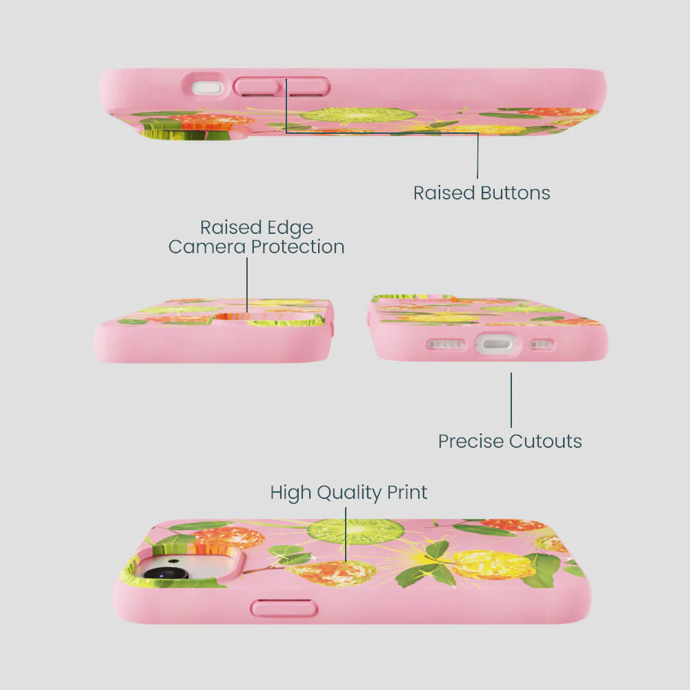 Bubblegum Pink Disco Fruity iPhone 16e/17e Case - Image 3