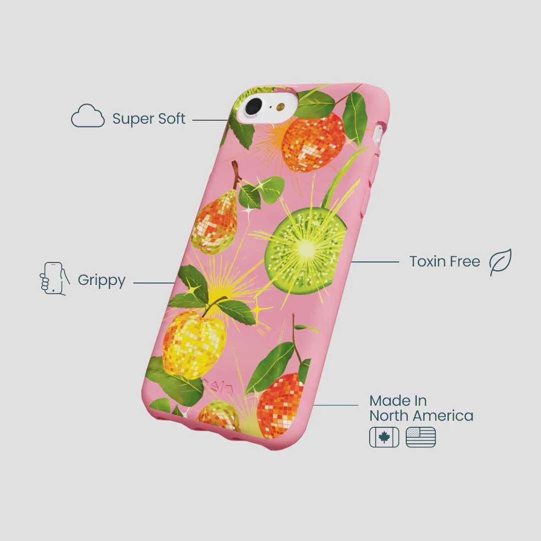 Bubblegum Pink Disco Fruity iPhone 6/6s/7/8/SE Case - Image 4
