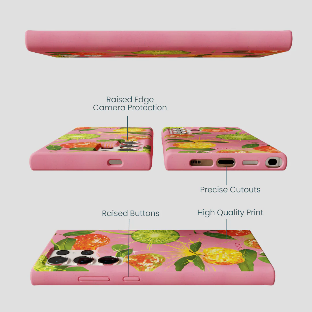 Bubblegum Pink Disco Fruity Samsung Galaxy S24 Ultra Case - Image 3