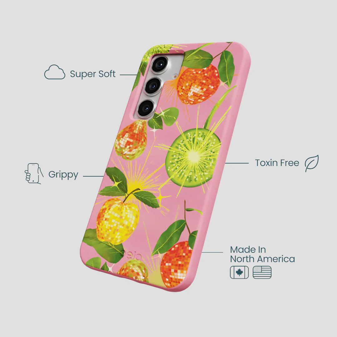 Bubblegum Pink Disco Fruity Samsung Galaxy S25 Case - Image 4