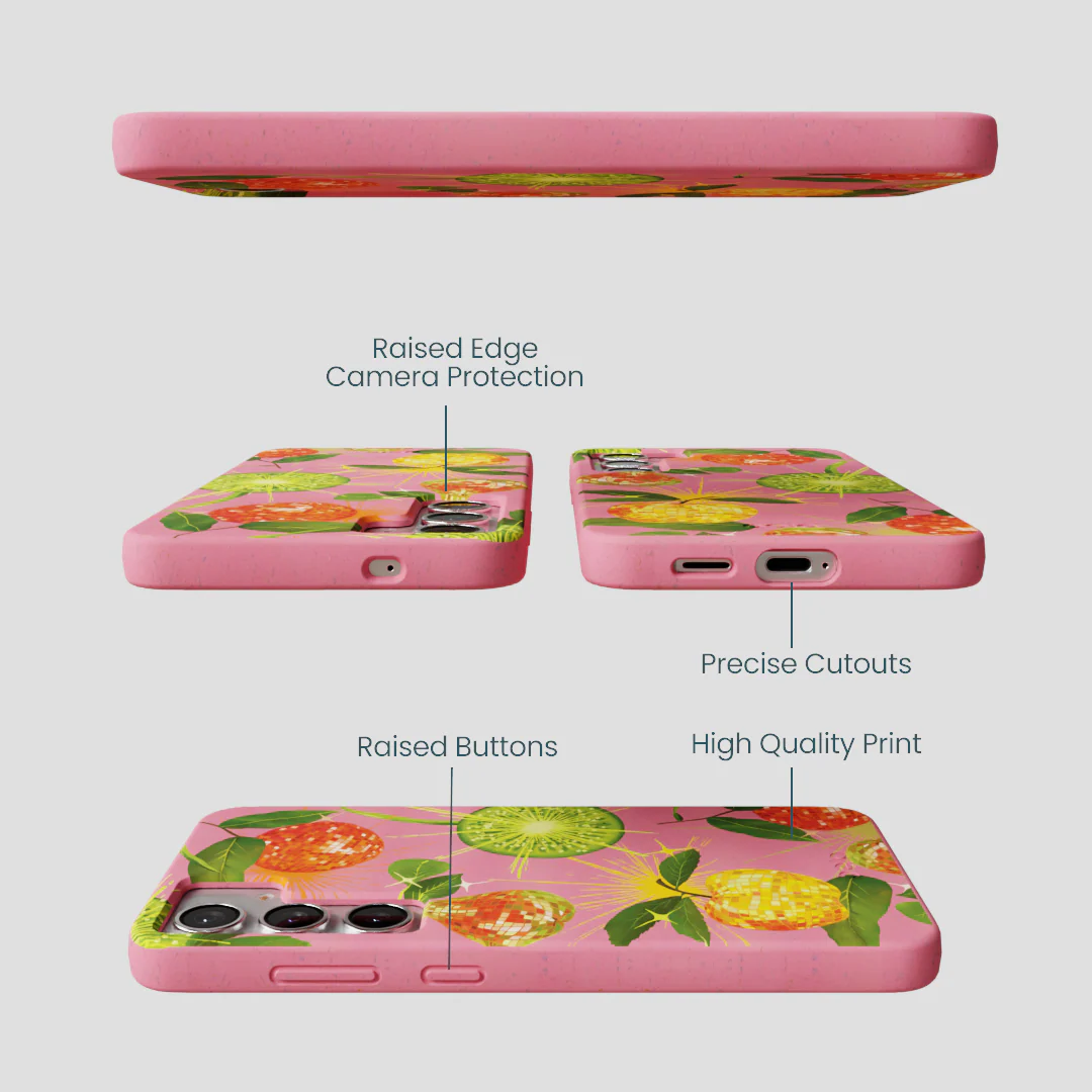 Bubblegum Pink Disco Fruity Samsung Galaxy S25+(Plus) Case - Image 3