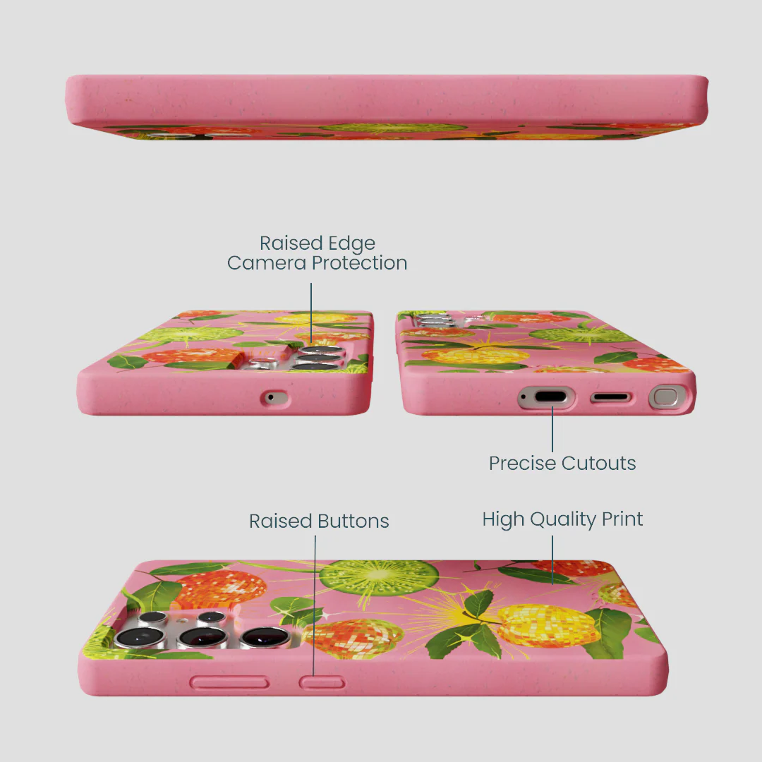 Bubblegum Pink Disco Fruity Samsung Galaxy S25 Ultra Case - Image 3