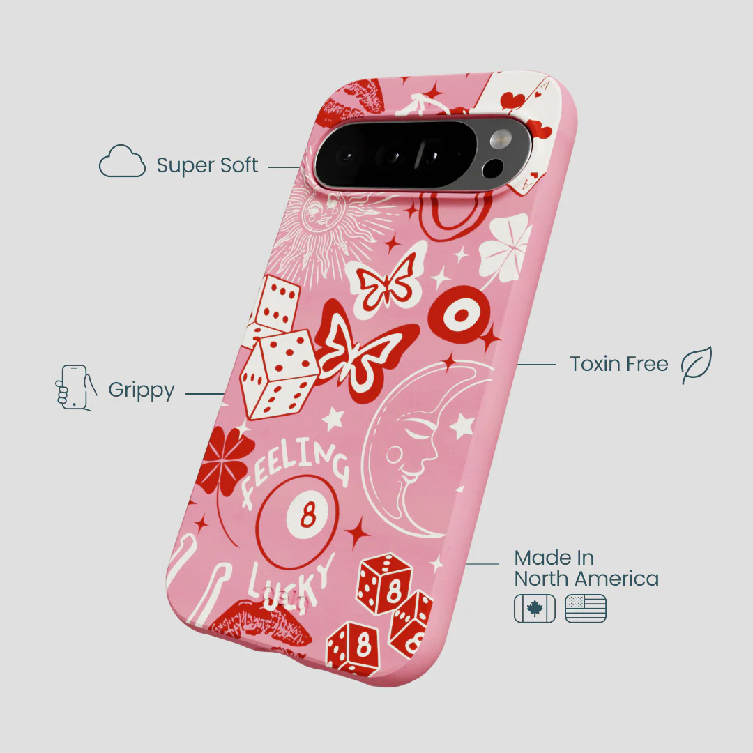 Bubblegum Pink Feeling Lucky Google Pixel 10 Pro XL Case - Image 4
