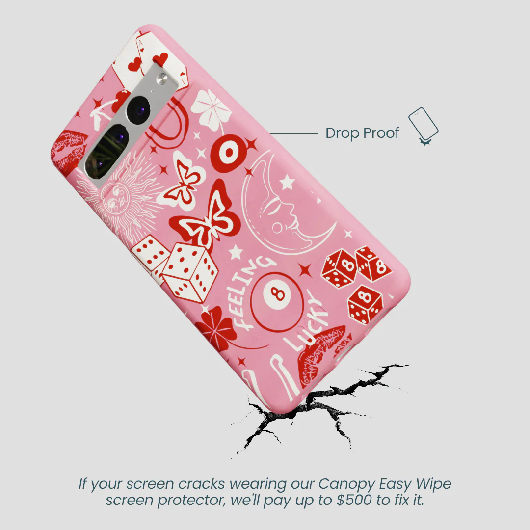 Bubblegum Pink Feeling Lucky Google Pixel 7 Pro Case - Image 5