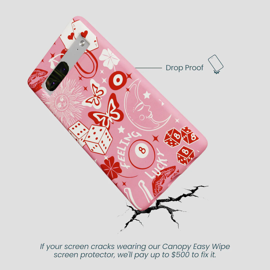 Bubblegum Pink Feeling Lucky Google Pixel 7a Case - Image 5