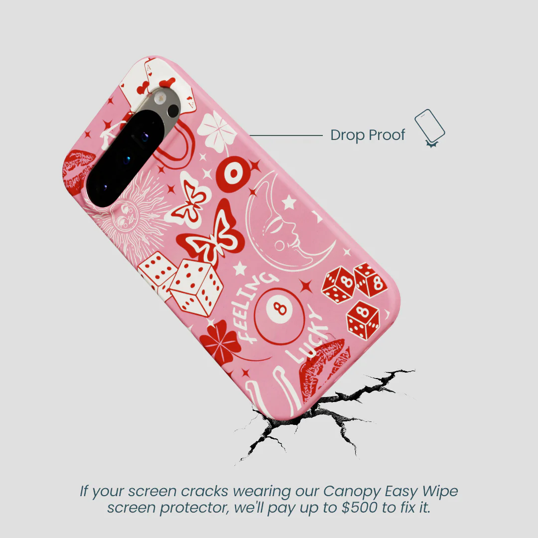Bubblegum Pink Feeling Lucky Google Pixel 9/9 Pro Case - Image 5