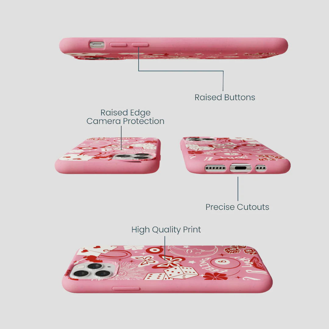 Bubblegum Pink Feeling Lucky iPhone 11 Pro Case - Image 3