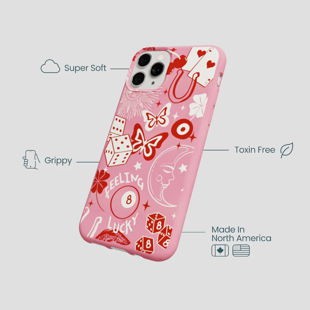 Bubblegum Pink Feeling Lucky iPhone 11 Pro Case - Image 4