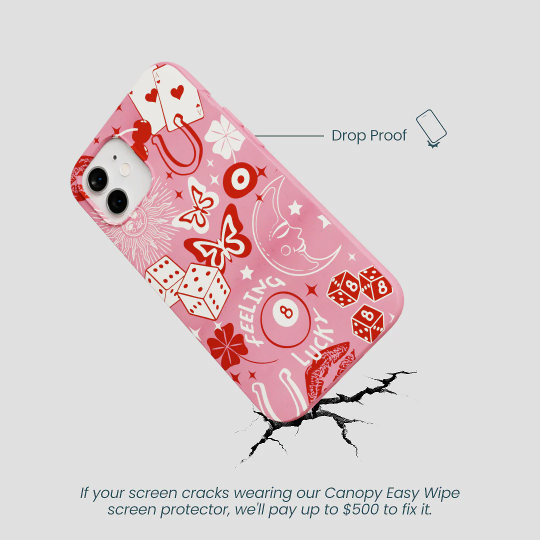 Bubblegum Pink Feeling Lucky iPhone 12/ iPhone 12 Pro Case - Image 5