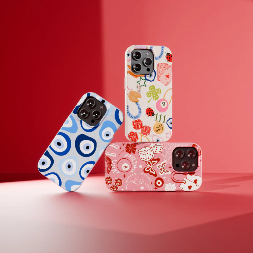 Bubblegum Pink Feeling Lucky iPhone 12 Mini Case - Image 2