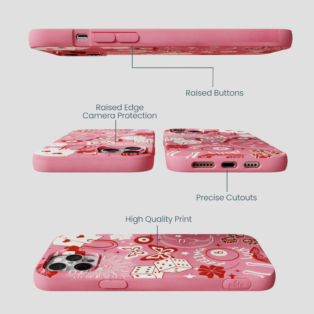 Bubblegum Pink Feeling Lucky iPhone 12 Pro Max Case - Image 3