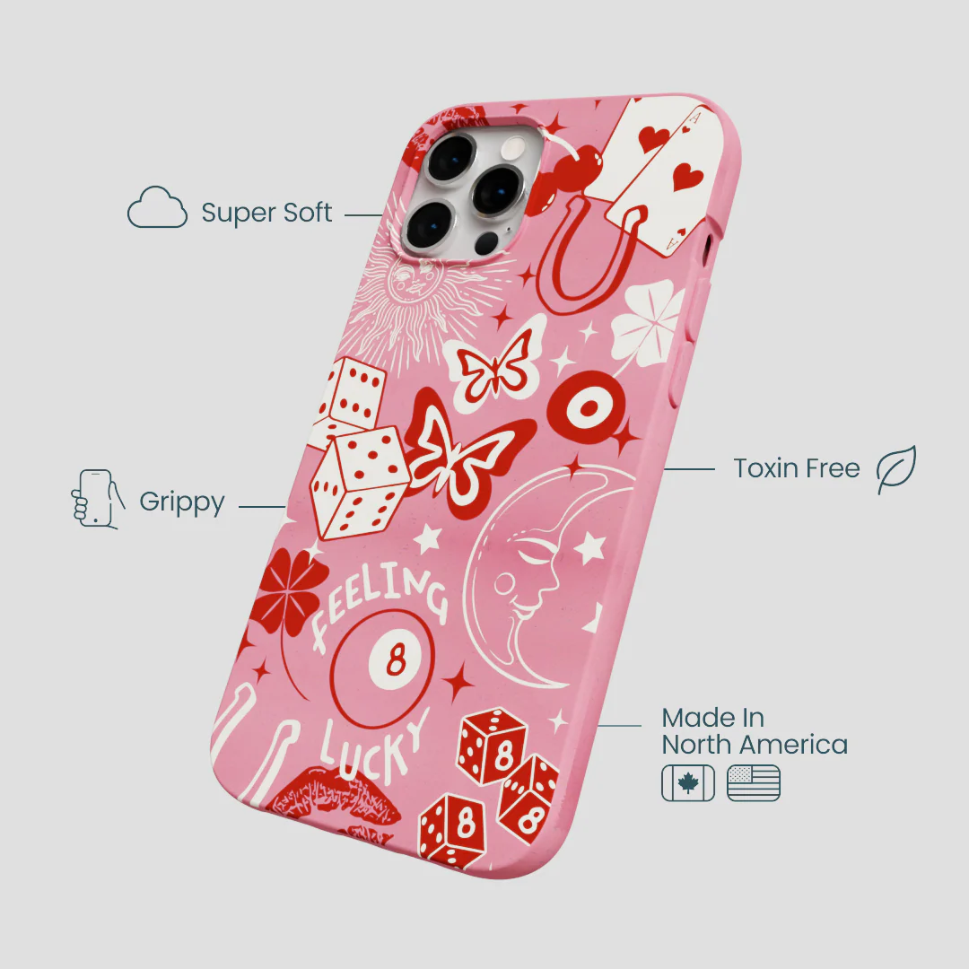 Bubblegum Pink Feeling Lucky iPhone 12 Pro Max Case - Image 4