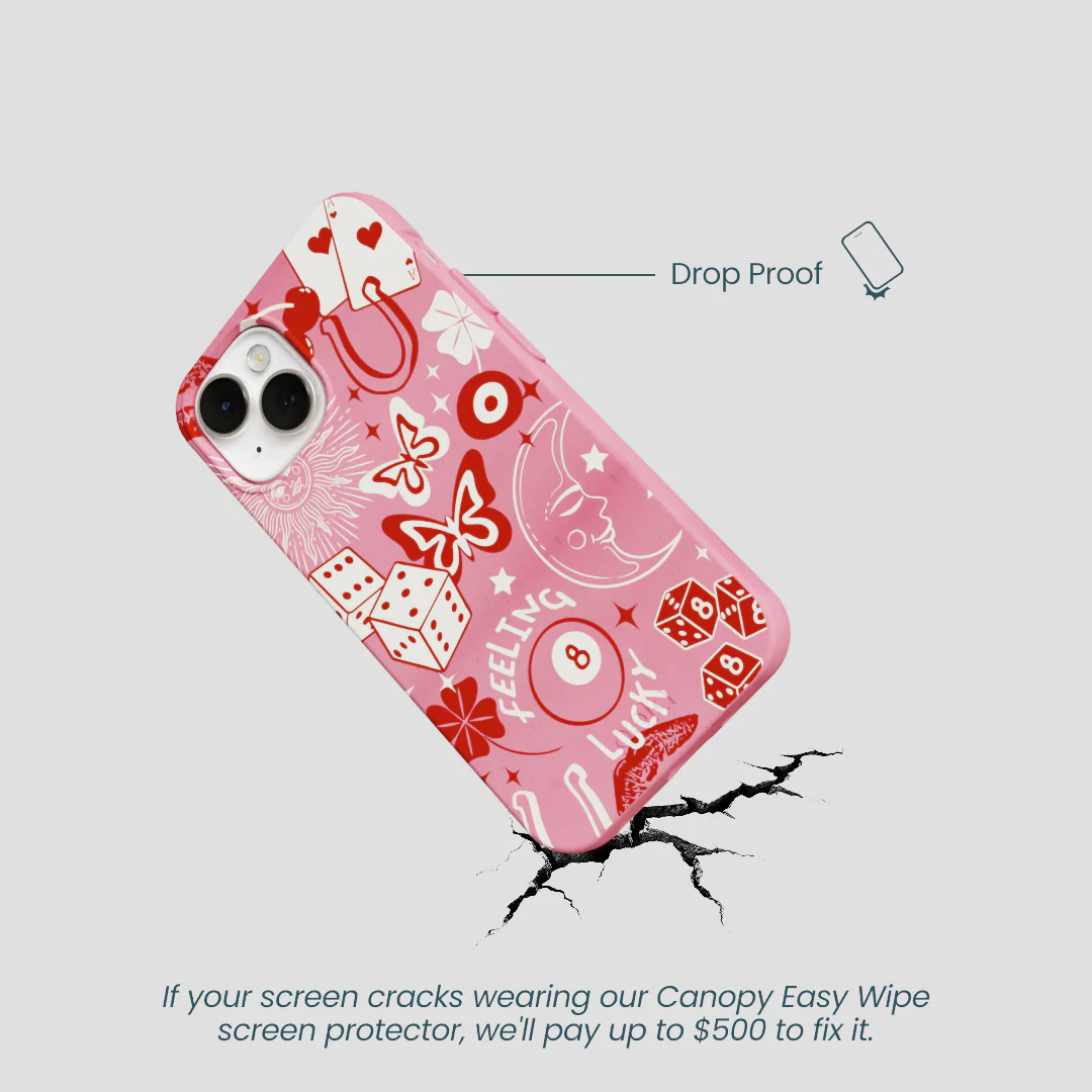 Bubblegum Pink Feeling Lucky iPhone 13 Mini Case - Image 5