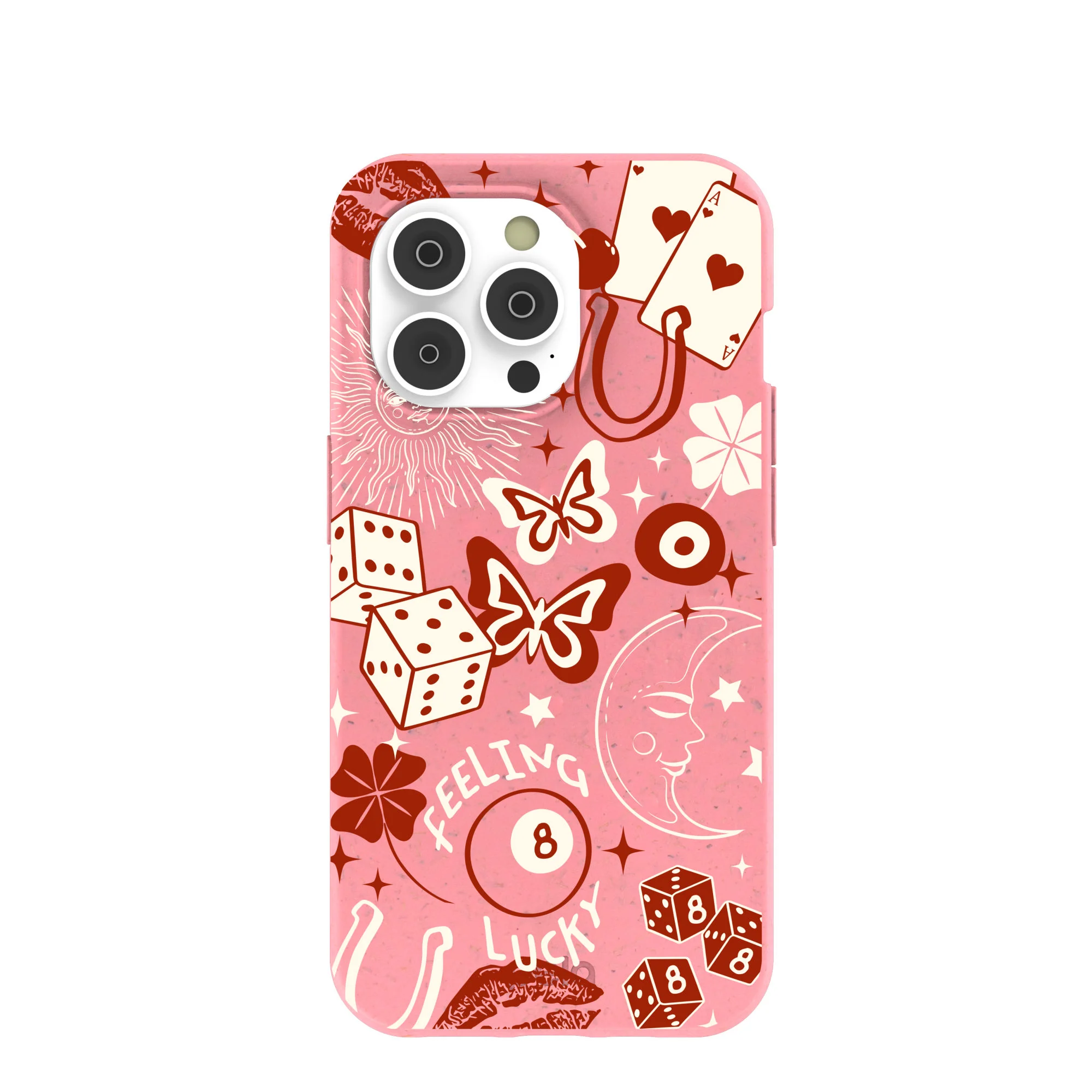 Bubblegum Pink Feeling Lucky iPhone 14 Pro Case