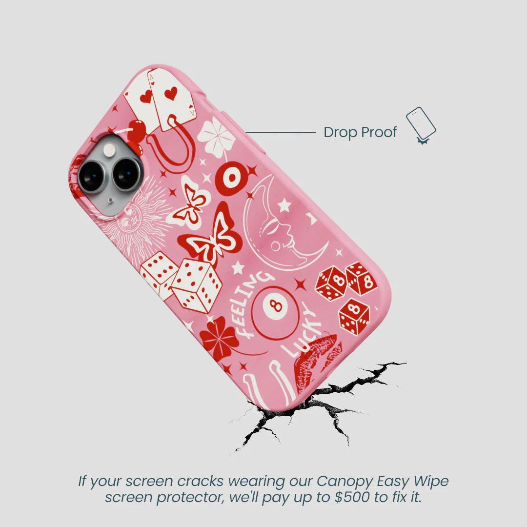 Bubblegum Pink Feeling Lucky iPhone 15 Case - Image 5