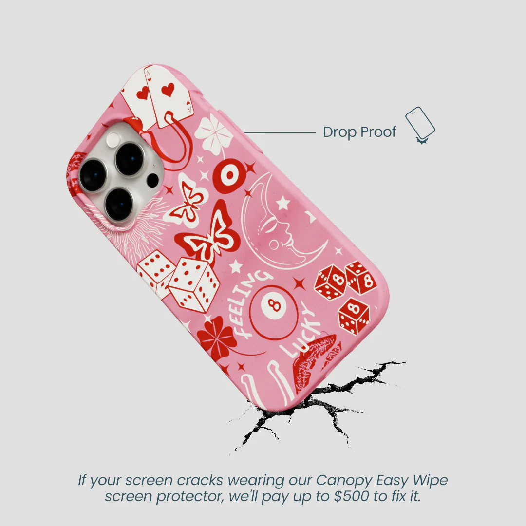 Bubblegum Pink Feeling Lucky iPhone 15 Pro Case - Image 5