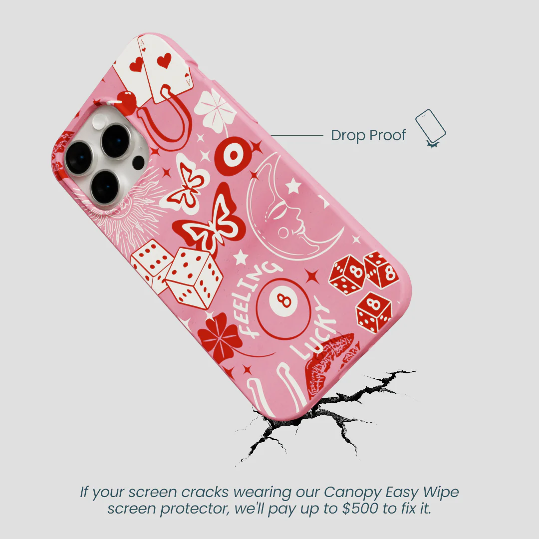 Bubblegum Pink Feeling Lucky iPhone 15 Pro Max Case - Image 5